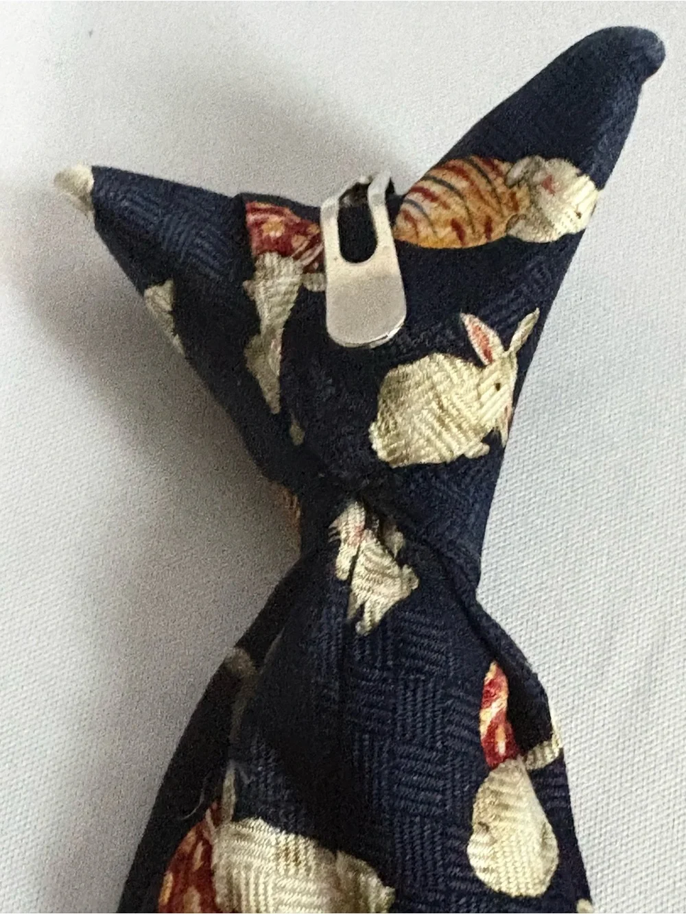 Vintage 100% Silk Easter Clip-On Tie